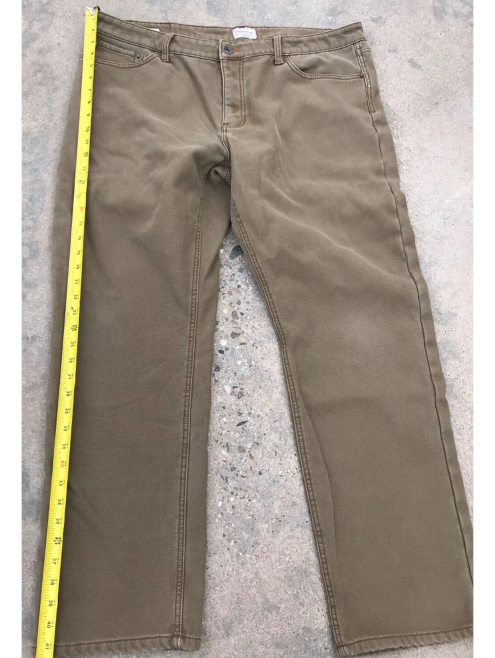 Weatherproof Vintage Men’s Fleece Lined Tan Jeans Size 40x32 Warm Pants Winter